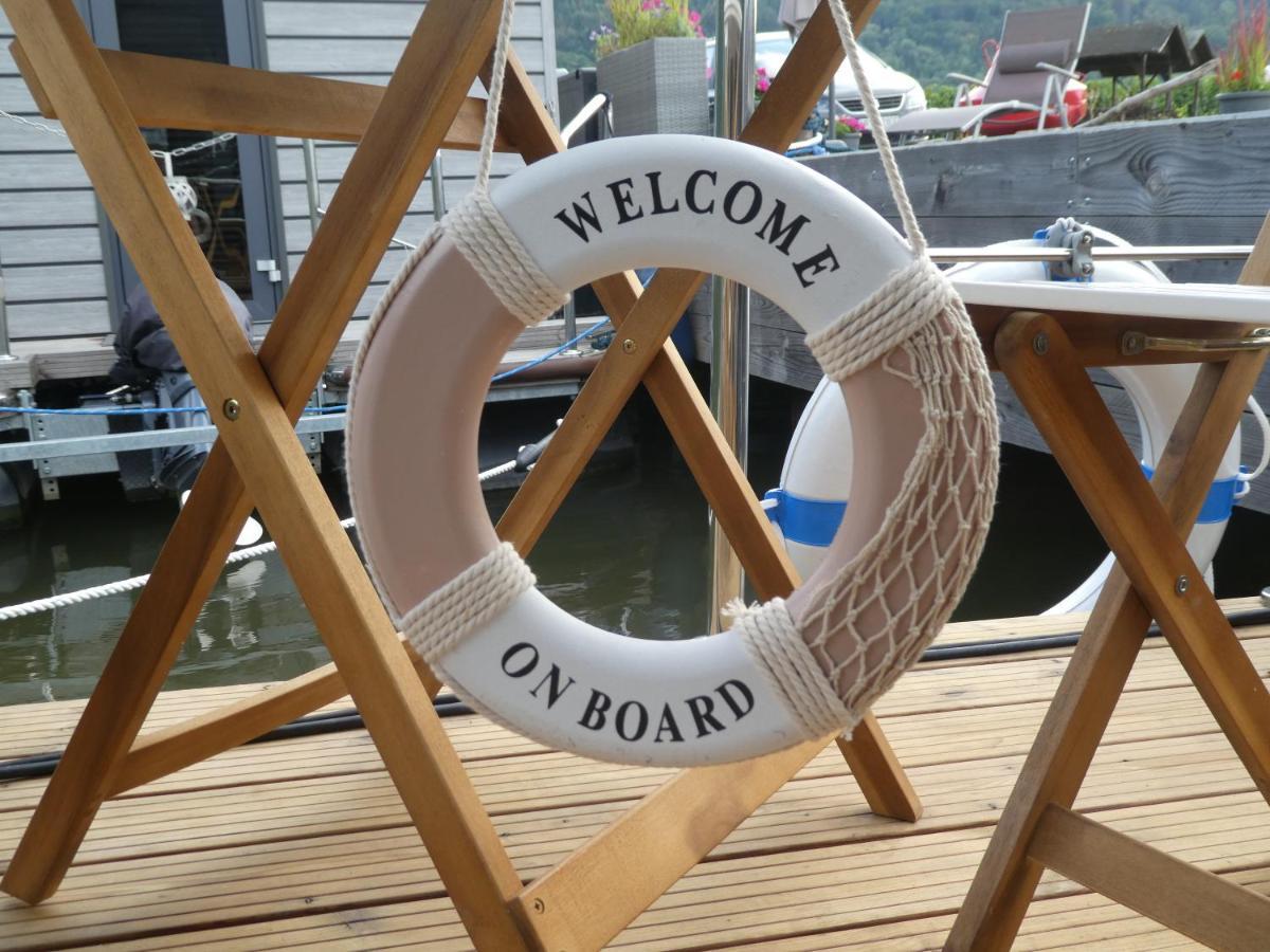 Hotel Hausboot Moselrose In Poelich Polich Exterior foto